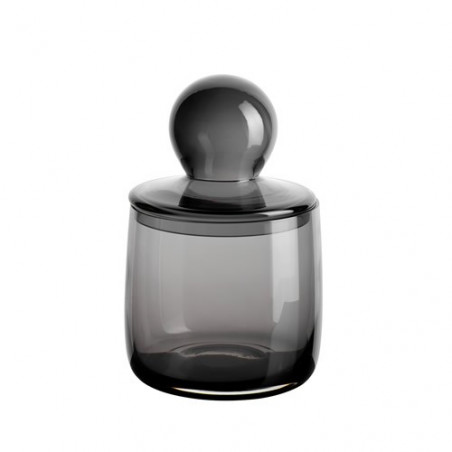 Boîte avec couvercle gris H.21,2cm