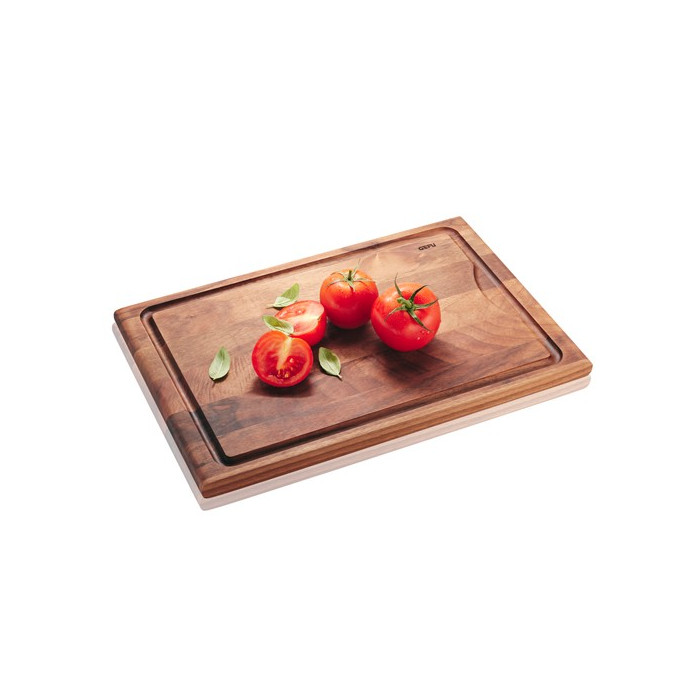 Planche à découper ENNO, moyenne avec rainure à jus, noyer