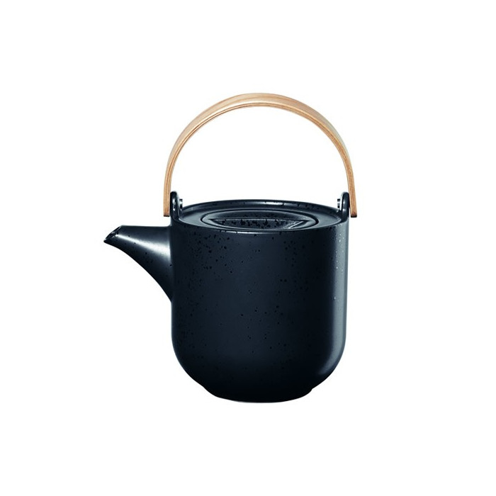 Théière avec l'anse en bois - Coppa kuro