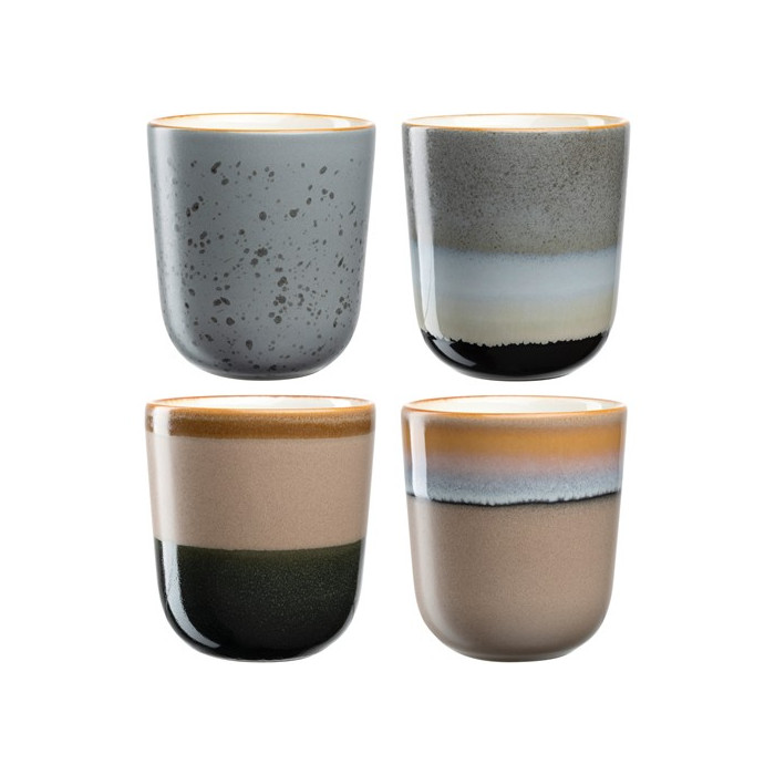 Lot 4 Mugs cérmamique 330ml