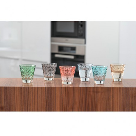 Lot 6 Verres pastel