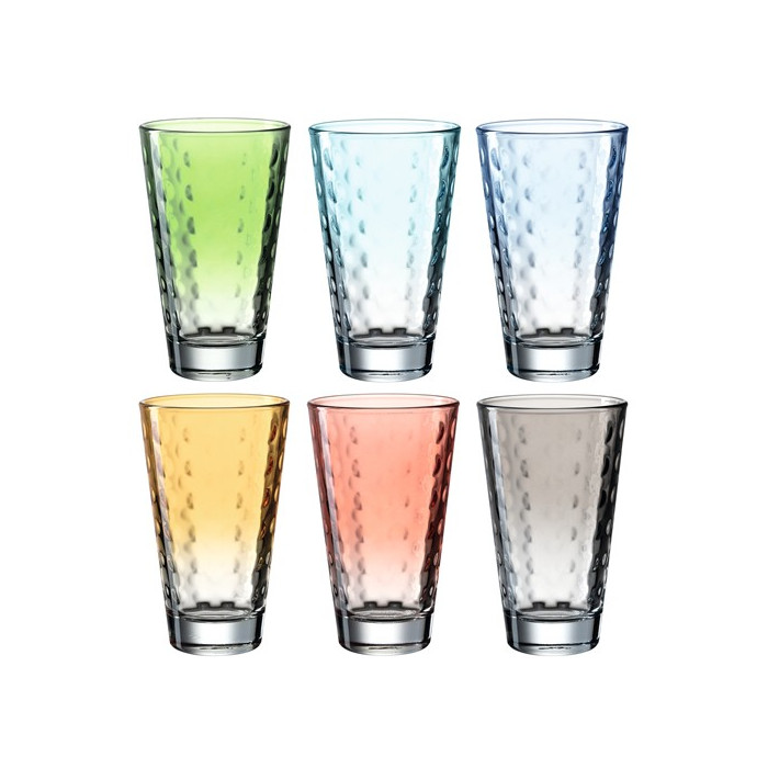 Lot 6 Grands verres pastel