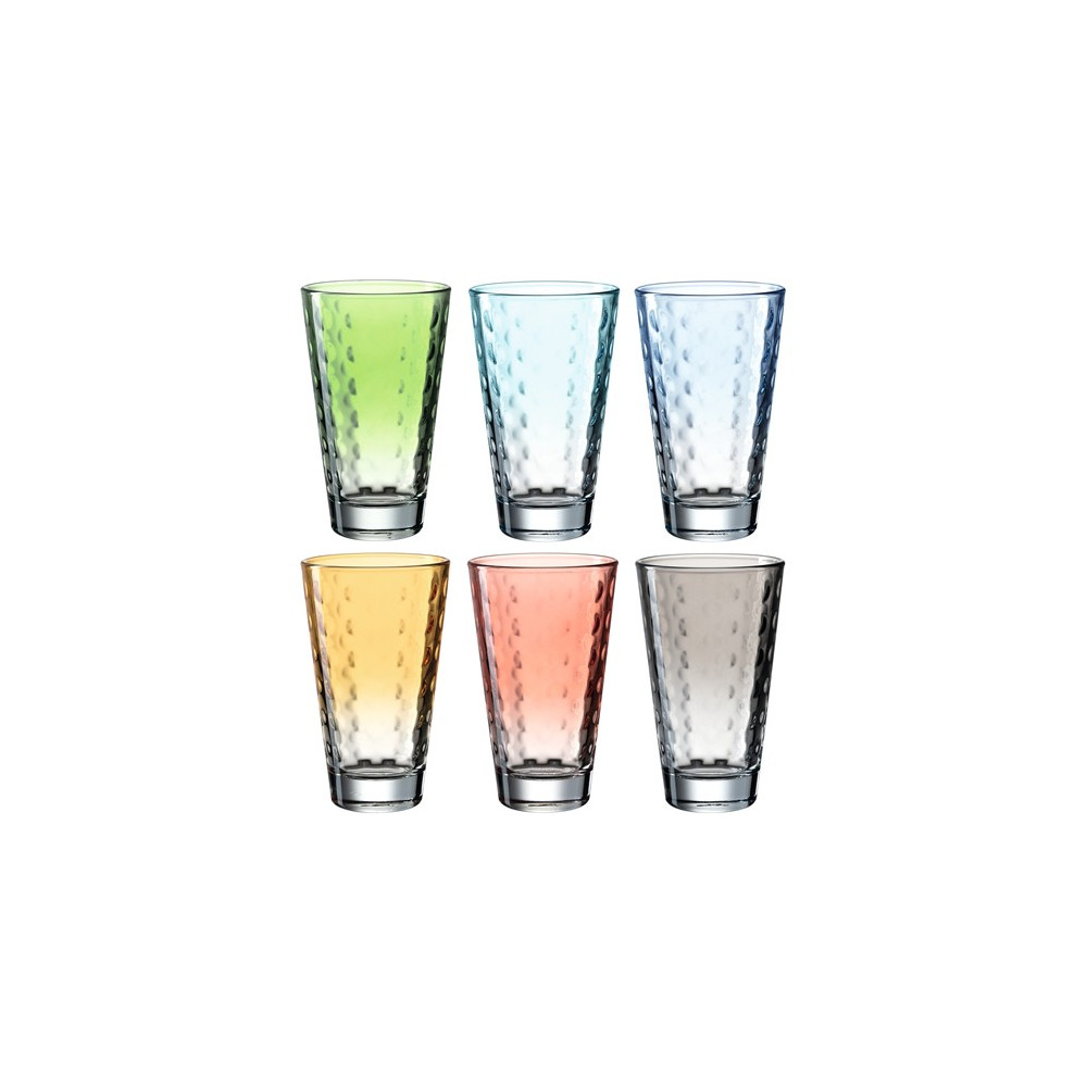 Lot 6 Grands verres pastel