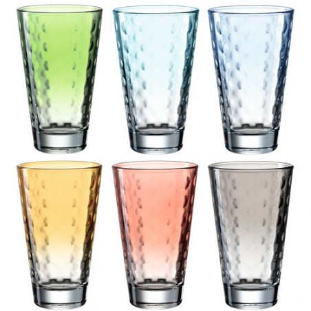 Lot 6 Grands verres pastel