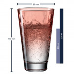 Lot 6 Grands verres pastel