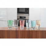 Lot 6 Grands verres pastel