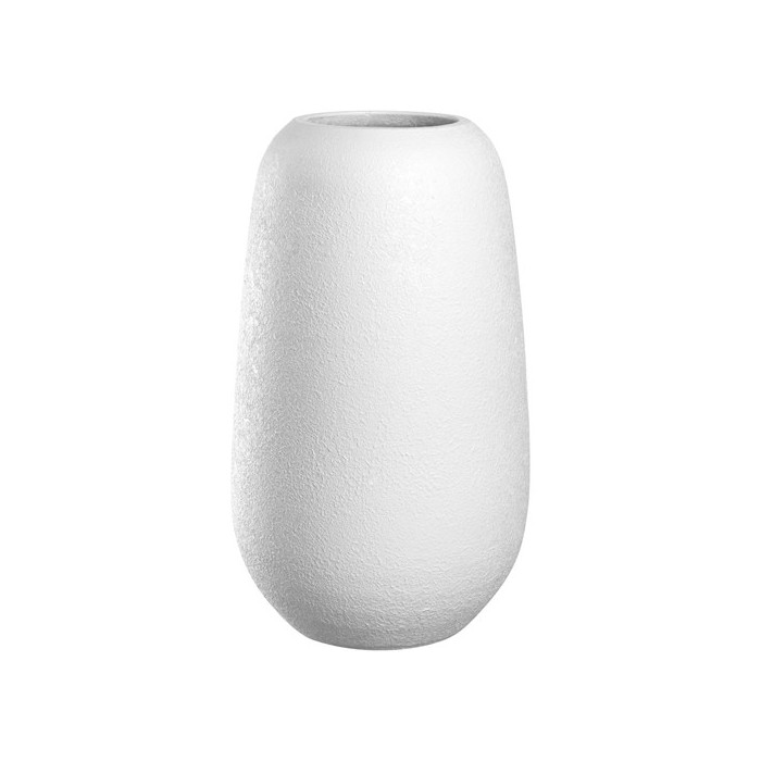 Vase céramique blanc TROGOLO  H. 40cm
