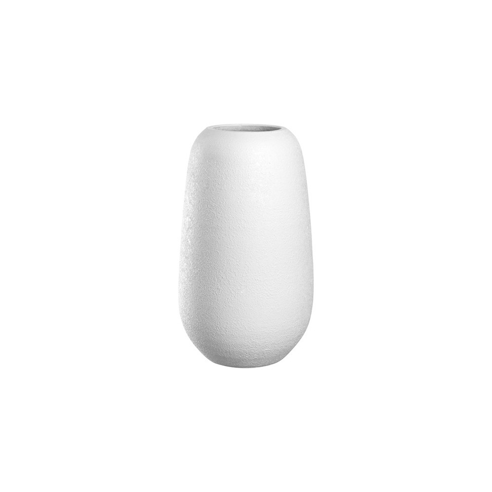 Vase céramique blanc TROGOLO  H. 40cm