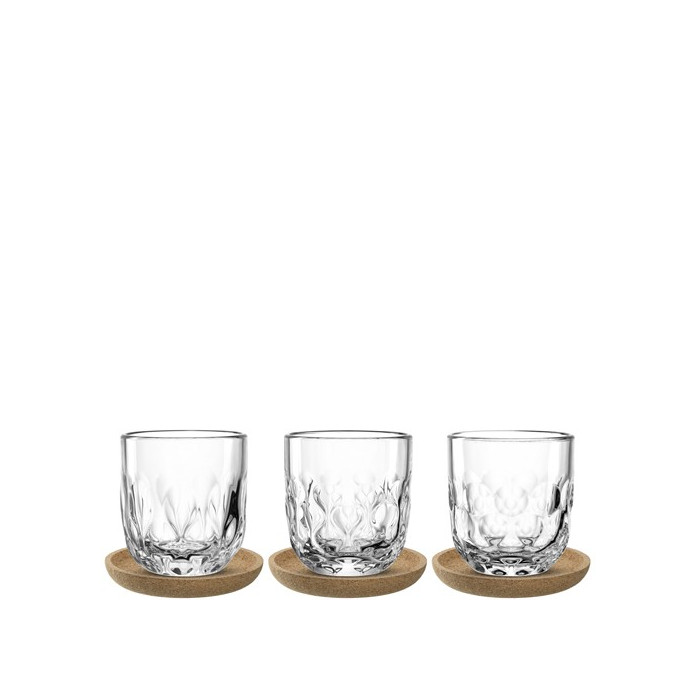 Lot 6 Verres et sous-verres GOCCE