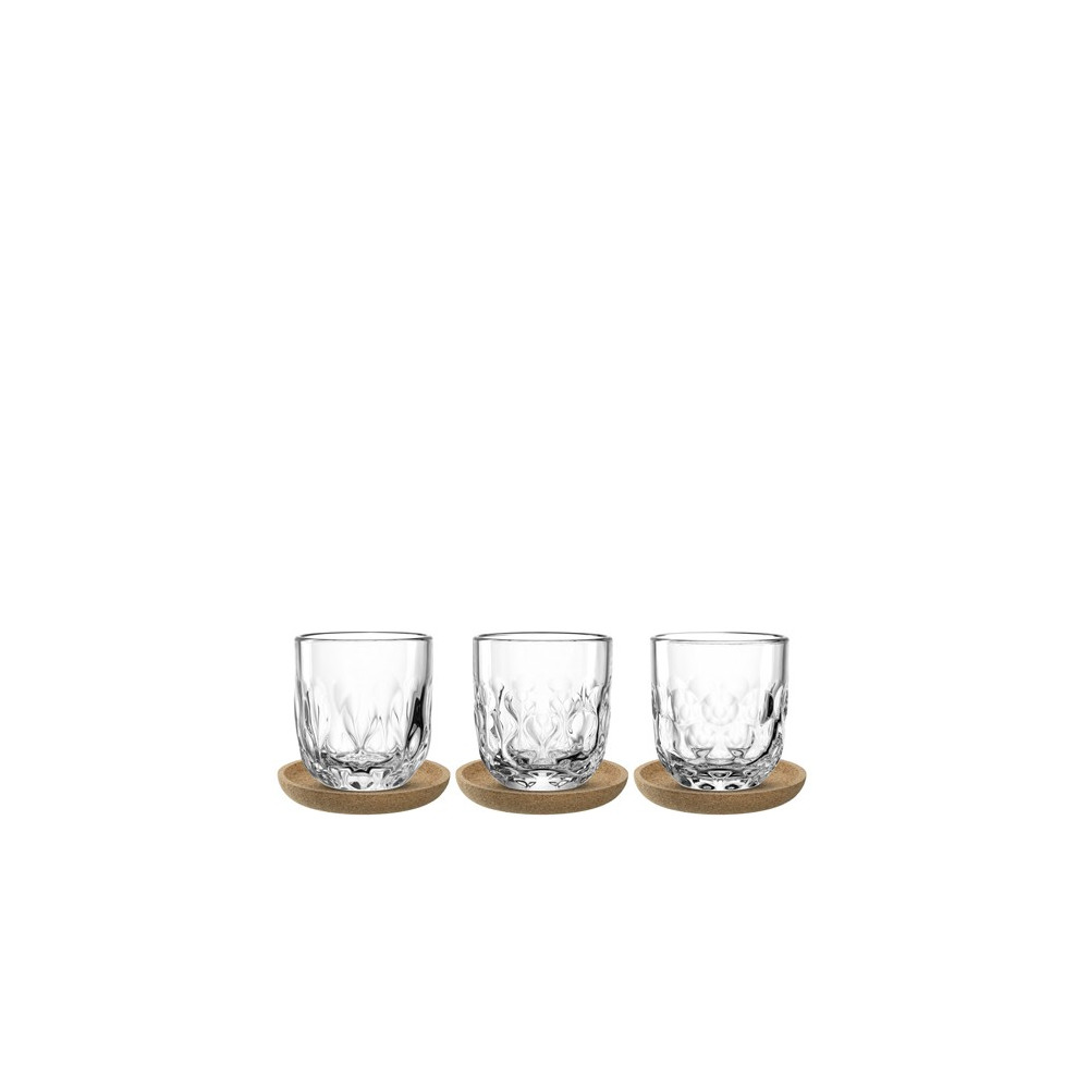 Lot 6 Verres et sous-verres GOCCE
