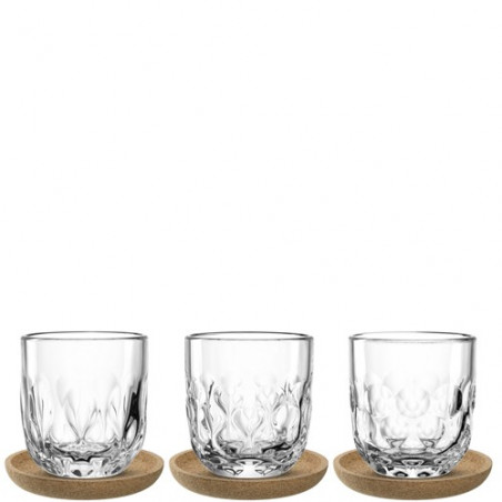 Lot 6 Verres et sous-verres GOCCE