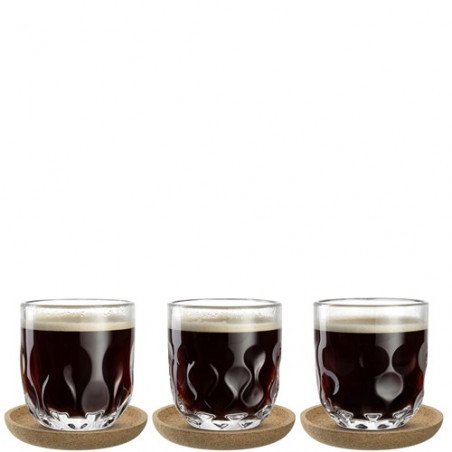Lot 6 Verres et sous-verres GOCCE