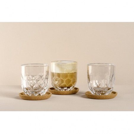 Lot 6 Verres et sous-verres GOCCE