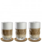 Lot 6 Grands verres et sous-verres GOCCE