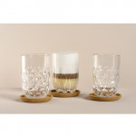 Lot 6 Grands verres et sous-verres GOCCE